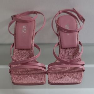 Zara Heeled Leather Sandals